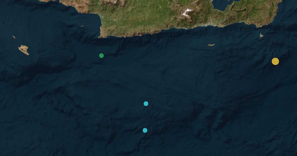 Σεισμός-3,5-Ρίχτερ-νότια-της-Κρήτης-–-10,7-χιλιόμετρα-το-εστιακό-βάθος